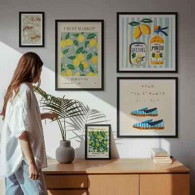 Set slika iznad kauča Voćne vintage inspiracije