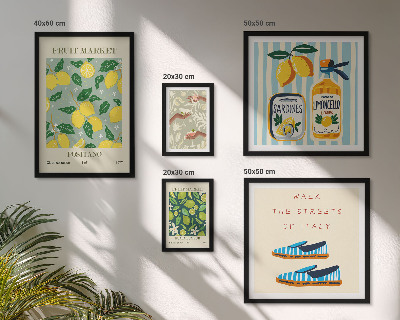 Set slika iznad kauča Voćne vintage inspiracije