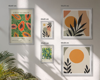 Set 5 slika u okviru Retro motivi tropskog voća