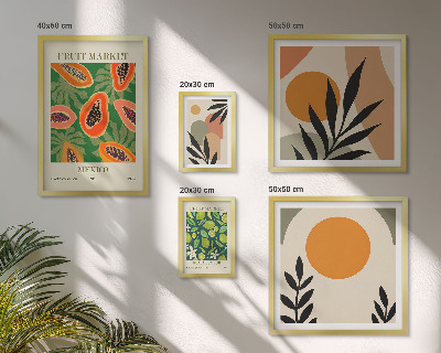 Set 5 slika u okviru Retro motivi tropskog voća