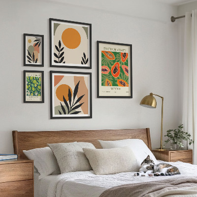 Set 5 slika u okviru Retro motivi tropskog voća