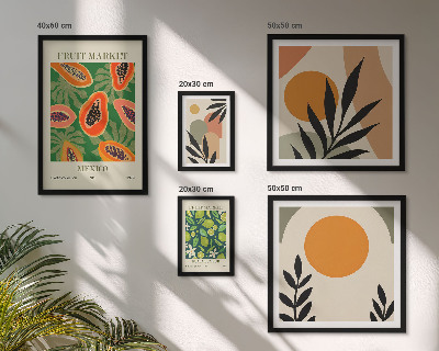 Set 5 slika u okviru Retro motivi tropskog voća
