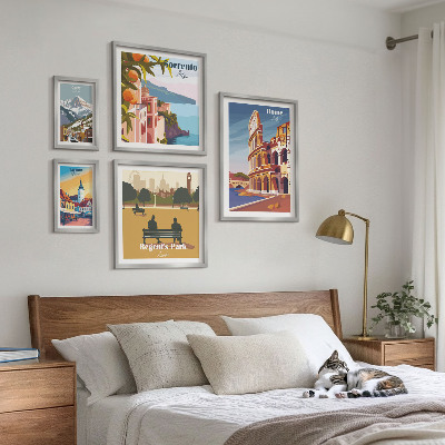 Set slika iznad kauča Krajolici europskih gradova