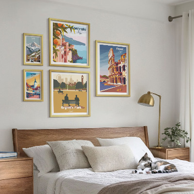 Set slika iznad kauča Krajolici europskih gradova