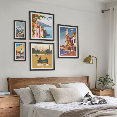 Set slika iznad kauča Krajolici europskih gradova