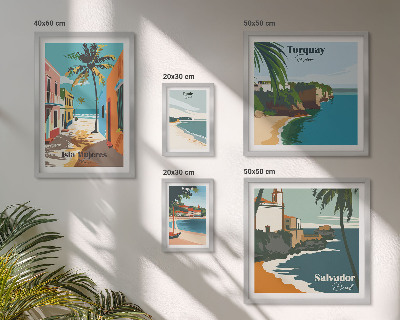 Set 5 slika u okviru Šarene plaže na moru