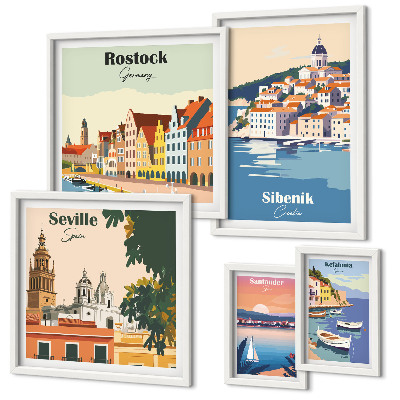 Set 5 slika u okviru Krajolici obalnih gradova