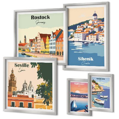 Set 5 slika u okviru Krajolici obalnih gradova