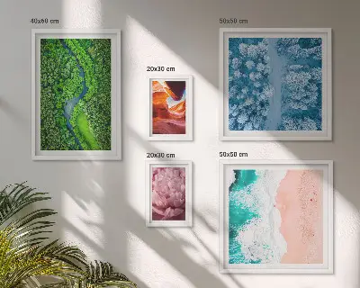Prirodni zeleni krajolici poliptih u okviru