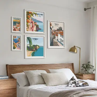 Slikoviti gradovi Europe set od 5 slika u okviru