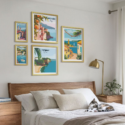 Set slika iznad kauča Krajolici europskih gradova