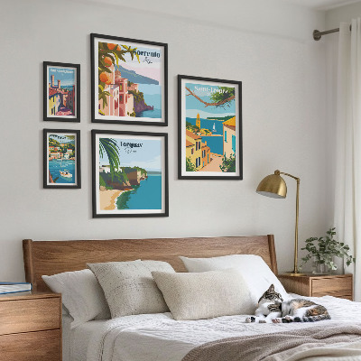 Set slika iznad kauča Krajolici europskih gradova