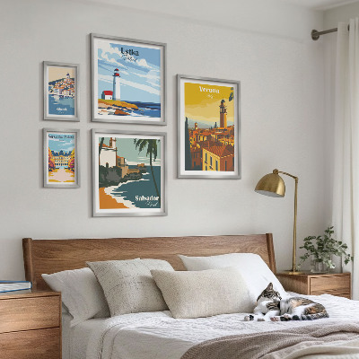 Set 5 slika u okviru Gradski pejzaži s lampionima