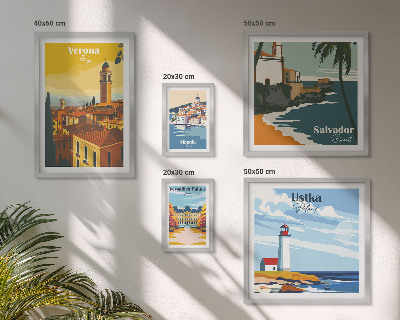 Set 5 slika u okviru Gradski pejzaži s lampionima