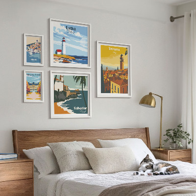 Set 5 slika u okviru Gradski pejzaži s lampionima