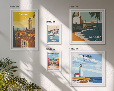Set 5 slika u okviru Gradski pejzaži s lampionima