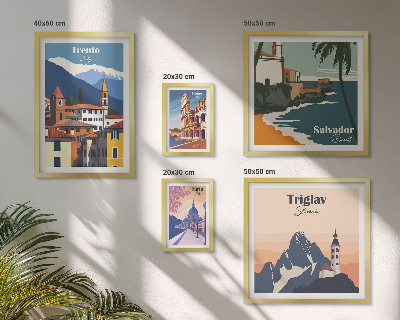 Set slika iznad kauča Europski gradski krajolici