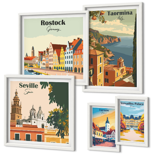 Set 5 slika u okviru Krajolici europskih gradova