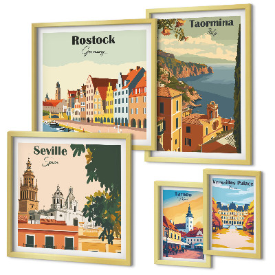 Set 5 slika u okviru Krajolici europskih gradova