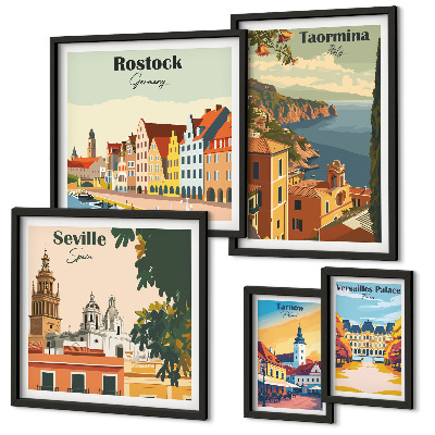 Set 5 slika u okviru Krajolici europskih gradova