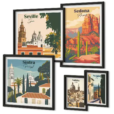 Turistički krajolici svijeta poliptih u okviru