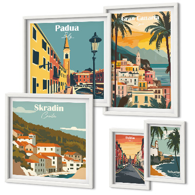 Set 5 slika u okviru Krajolici europskih gradova