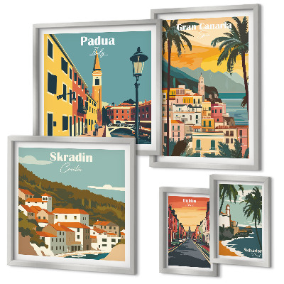 Set 5 slika u okviru Krajolici europskih gradova