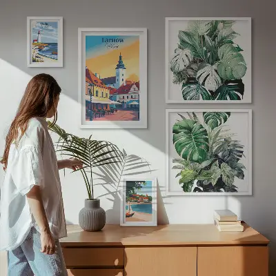 Set slika iznad kauča Flora poljskih obalnih gradova dekorativni set slika s motivom obalnih gradova