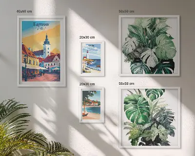 Set slika iznad kauča Flora poljskih obalnih gradova dekorativni set slika s motivom obalnih gradova