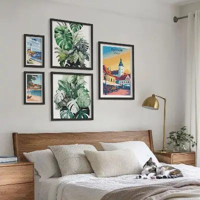 Set slika iznad kauča Flora poljskih obalnih gradova dekorativni set slika s motivom obalnih gradova