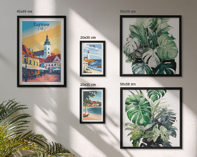 Set slika iznad kauča Flora poljskih obalnih gradova