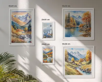Svjetionik planinskih rijeka poliptih u okviru