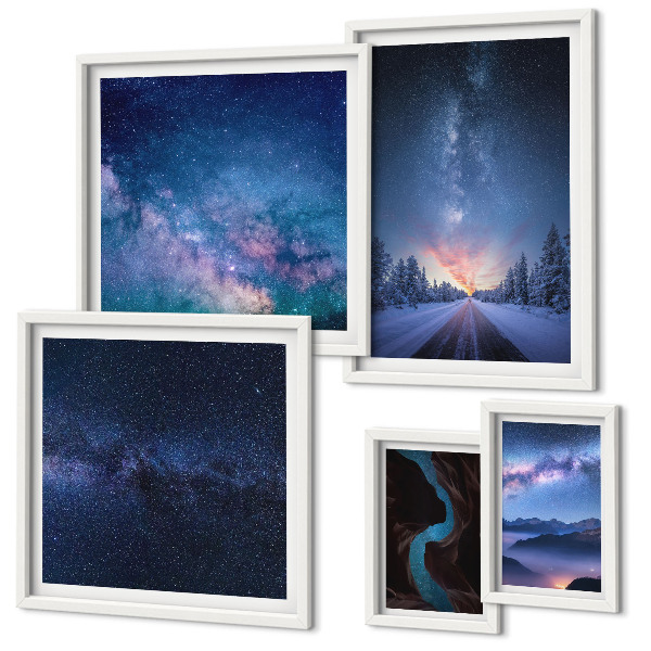 Set 5 slika u okviru Kozmički noćni pejzaži