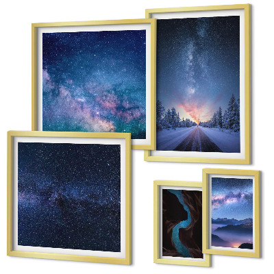 Set 5 slika u okviru Kozmički noćni pejzaži