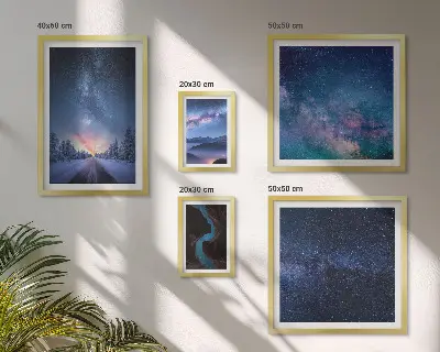 Set 5 slika u okviru Kozmički noćni pejzaži