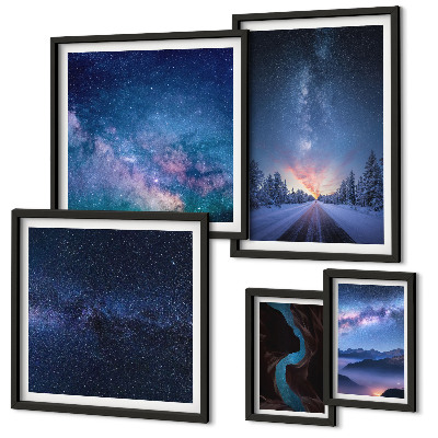 Set 5 slika u okviru Kozmički noćni pejzaži