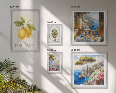 Set 5 slika u okviru Citrusni naglasci mediteranskog stila