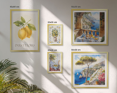 Set 5 slika u okviru Citrusni naglasci mediteranskog stila