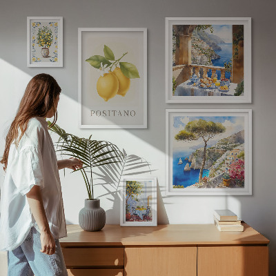 Set 5 slika u okviru Citrusni naglasci mediteranskog stila