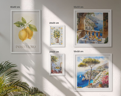 Set 5 slika u okviru Citrusni naglasci mediteranskog stila