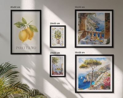 Set 5 slika u okviru Citrusni naglasci mediteranskog stila
