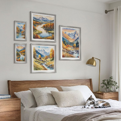 Set slika iznad kauča Jesenski planinski krajolici