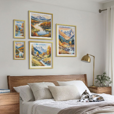 Set slika iznad kauča Jesenski planinski krajolici