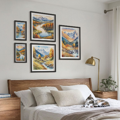Set slika iznad kauča Jesenski planinski krajolici