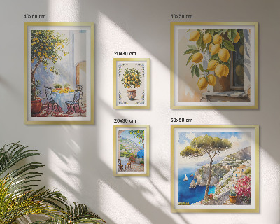 Set slika iznad kauča Sunce inspiracije citrusima