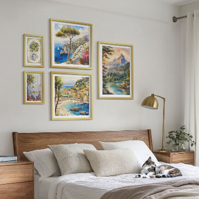 Set 5 slika u okviru Krajolici planina i morski pogledi