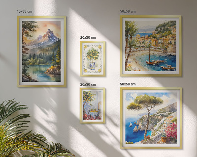 Set 5 slika u okviru Krajolici planina i morski pogledi