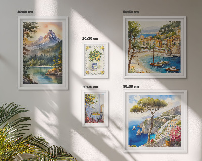 Set 5 slika u okviru Krajolici planina i morski pogledi