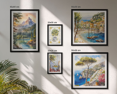 Set 5 slika u okviru Krajolici planina i morski pogledi