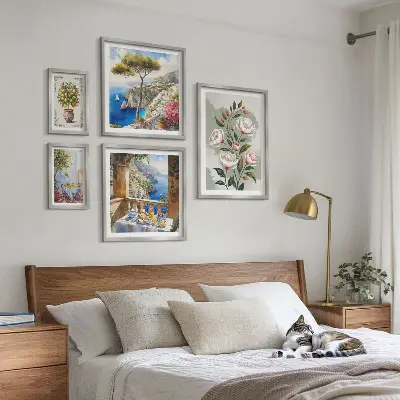 Set slika iznad kauča Slikoviti cvjetni pogledi set slika s motivom cvijeća